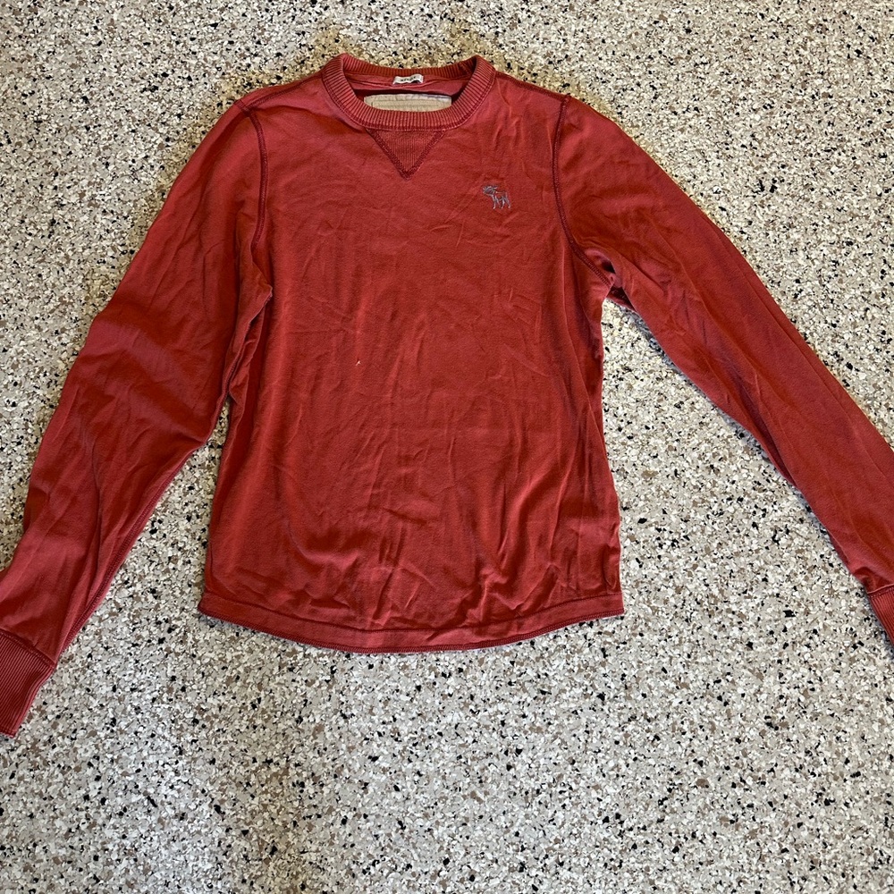 Abercrombie & Fitch Orange Long Sleeve Shirt